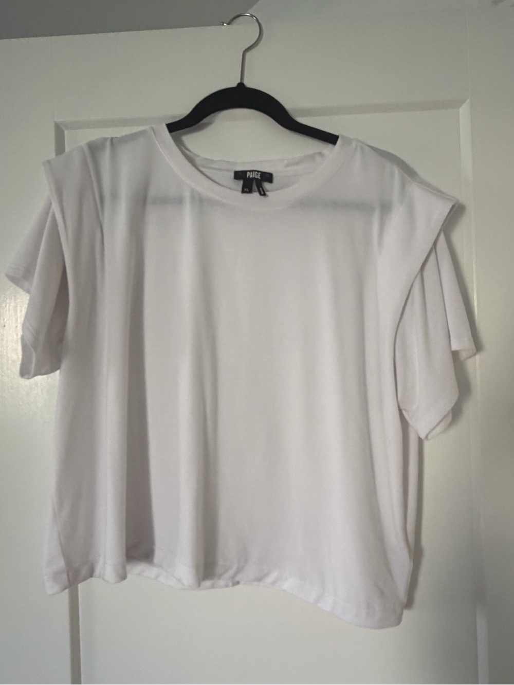PAIGE White Relaxed Short Sleeve Tee